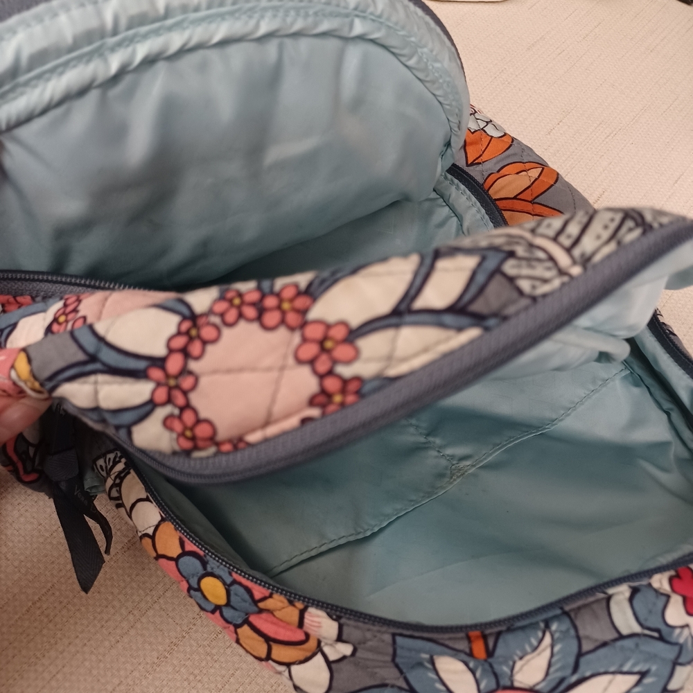Vera Bradley Grey Floral Backback Bag - Picture 6 of 9